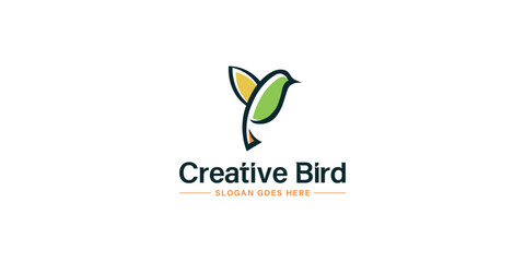 Premium Modern Creative Line Art Minimal Bird Logo Design For Your Business