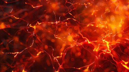 Complex neural pathways, bright electric currents