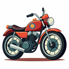 Obraz premium Red and Black Motorcycle with a Blue Circle on the Tank