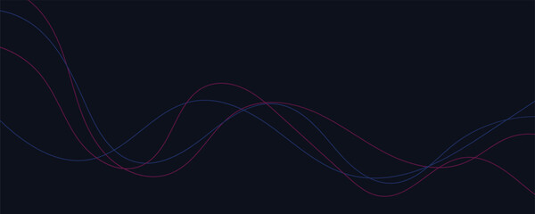 Abstract wave background. Multi-colored lines.