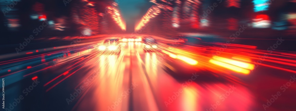 Poster 3d rendering of a blurred background suitable for an abstract illustration related to driving
