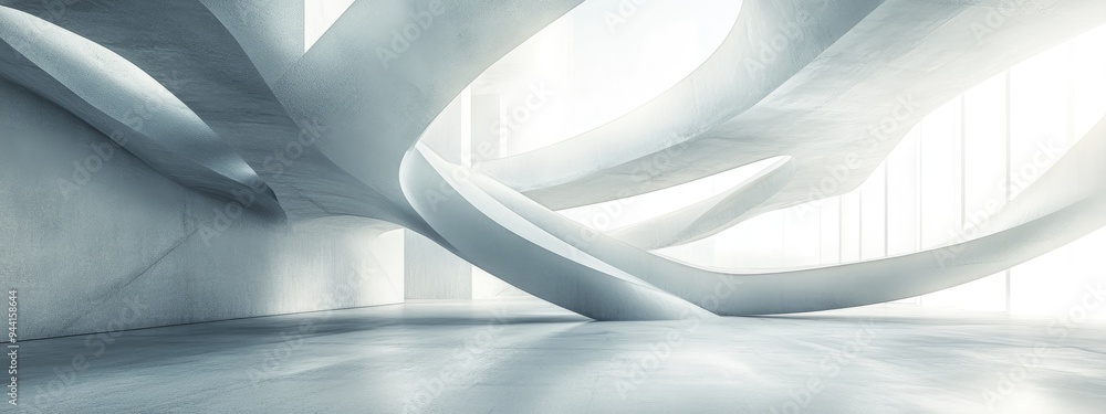 Poster abstract architectural background featuring 3d rendering