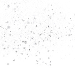 Whirling Snowflakes: Enthralling 3D Illustration of Falling Festive Snow Crystals