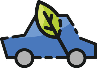 eco friendly car ecology icon
