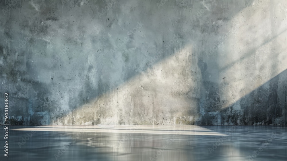 Poster minimalist semi-gloss wall with subtle reflections