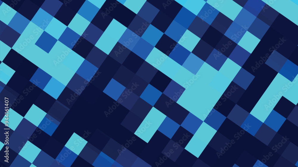 Poster abstract multicolored pattern, mosaic background. fractal geometry: background of glowing blocks. sc