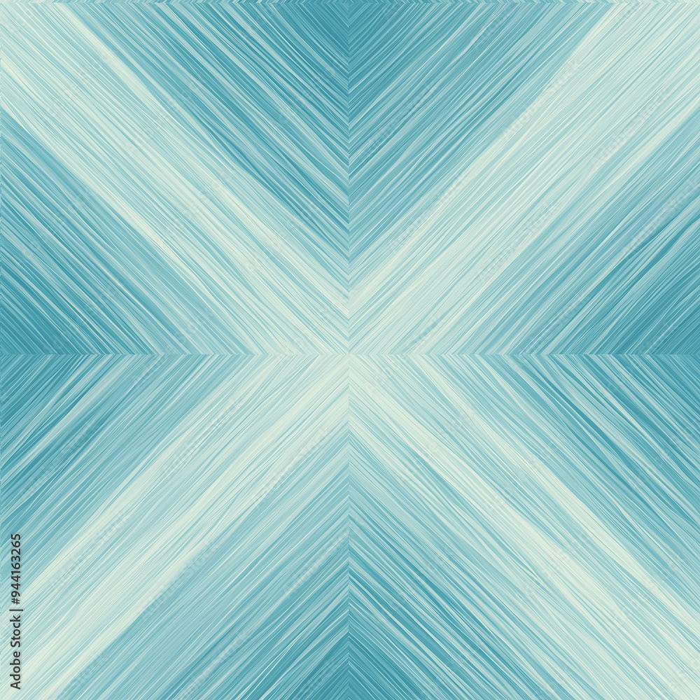 Poster abstract geometric pattern in aqua and white with striking diagonal lines