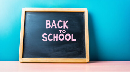 Obraz premium Back to school chalkboard on minimalistic background, education concept