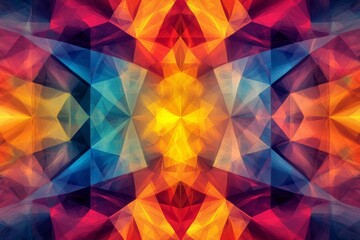 Obraz premium Abstract Geometric Pattern with Vibrant Colors created with Generative AI