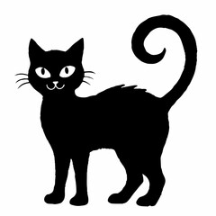 Halloween vector SVG Cut Files for Cricut, Cat Silhouette, Black Cat Svg, Spooky Svg