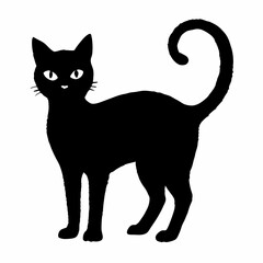 Halloween vector SVG Cut Files for Cricut, Cat Silhouette, Black Cat Svg, Spooky Svg