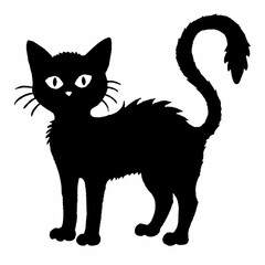 Halloween vector SVG Cut Files for Cricut, Cat Silhouette, Black Cat Svg, Spooky Svg