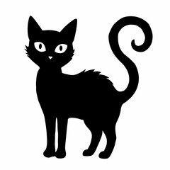 Halloween vector SVG Cut Files for Cricut, Cat Silhouette, Black Cat Svg, Spooky Svg