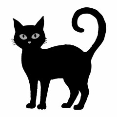 Halloween vector SVG Cut Files for Cricut, Cat Silhouette, Black Cat Svg, Spooky Svg