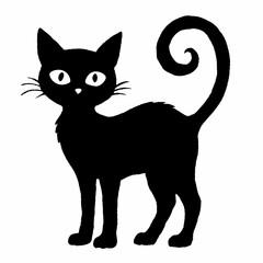 Halloween vector SVG Cut Files for Cricut, Cat Silhouette, Black Cat Svg, Spooky Svg