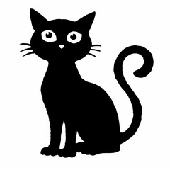 Halloween vector SVG Cut Files for Cricut, Cat Silhouette, Black Cat Svg, Spooky Svg