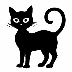 Halloween vector SVG Cut Files for Cricut, Cat Silhouette, Black Cat Svg, Spooky Svg