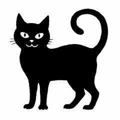 Halloween vector SVG Cut Files for Cricut, Cat Silhouette, Black Cat Svg, Spooky Svg