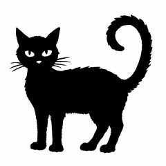 Halloween vector SVG Cut Files for Cricut, Cat Silhouette, Black Cat Svg, Spooky Svg