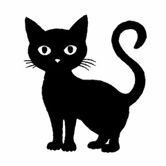 Halloween vector SVG Cut Files for Cricut, Cat Silhouette, Black Cat Svg, Spooky Svg