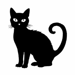 Halloween vector SVG Cut Files for Cricut, Cat Silhouette, Black Cat Svg, Spooky Svg