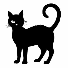 Halloween vector SVG Cut Files for Cricut, Cat Silhouette, Black Cat Svg, Spooky Svg