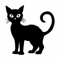 Halloween vector SVG Cut Files for Cricut, Cat Silhouette, Black Cat Svg, Spooky Svg