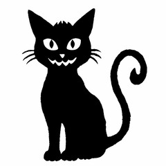 Halloween vector SVG Cut Files for Cricut, Cat Silhouette, Black Cat Svg, Spooky Svg