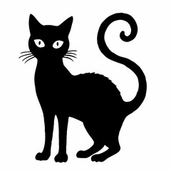 Halloween vector SVG Cut Files for Cricut, Cat Silhouette, Black Cat Svg, Spooky Svg