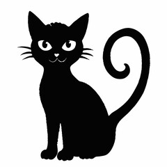 Halloween vector SVG Cut Files for Cricut, Cat Silhouette, Black Cat Svg, Spooky Svg