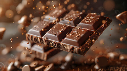 Dark Chocolate Bar with Sprinkles - Photo