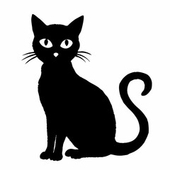Halloween vector SVG Cut Files for Cricut, Cat Silhouette, Black Cat Svg, Spooky Svg