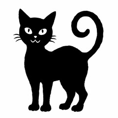 Halloween vector SVG Cut Files for Cricut, Cat Silhouette, Black Cat Svg, Spooky Svg