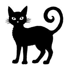 Halloween vector SVG Cut Files for Cricut, Cat Silhouette, Black Cat Svg, Spooky Svg