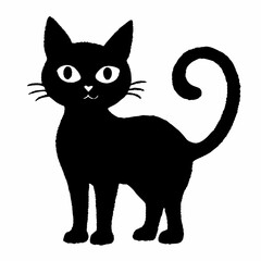 Halloween vector SVG Cut Files for Cricut, Cat Silhouette, Black Cat Svg, Spooky Svg