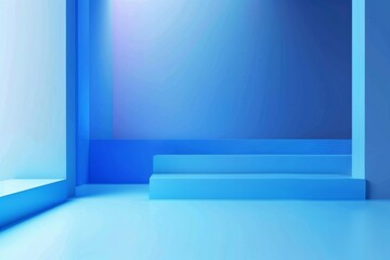 Abstract blue gradient studio background