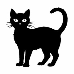 Halloween vector SVG Cut Files for Cricut, Cat Silhouette, Black Cat Svg, Spooky Svg