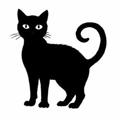 Halloween vector SVG Cut Files for Cricut, Cat Silhouette, Black Cat Svg, Spooky Svg