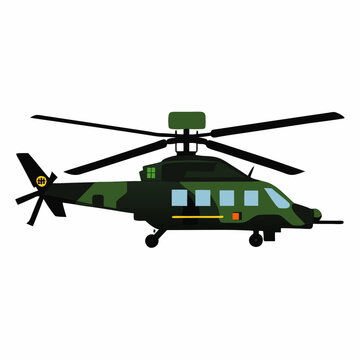 recommend clip art: Military helicopter silhouette vector on white background