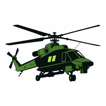 recommend clip art: Military helicopter silhouette vector on white background