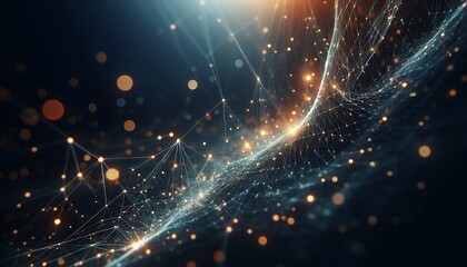 Obraz premium Abstract digital background of points and lines with glowing plexus