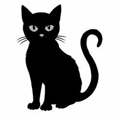 Obraz premium Halloween Cat Bundle Cut File, Cat Witch Svg, Clipart, Vector SVG 