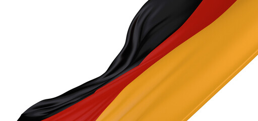 The German flag billowing in the wind