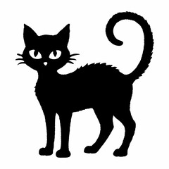 Obraz premium Halloween Cat Bundle Cut File, Cat Witch Svg, Clipart, Vector SVG 