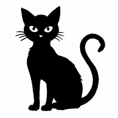 Fototapeta premium Halloween Cat Bundle Cut File, Cat Witch Svg, Clipart, Vector SVG 
