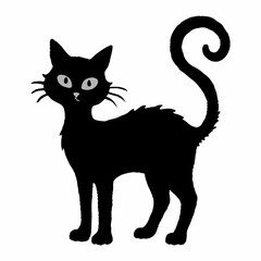 Fototapeta premium Halloween Cat Bundle Cut File, Cat Witch Svg, Clipart, Vector SVG 