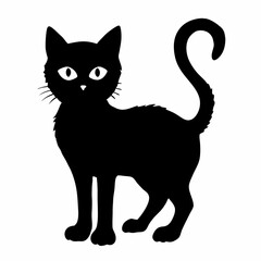 Fototapeta premium Halloween Cat Bundle Cut File, Cat Witch Svg, Clipart, Vector SVG 