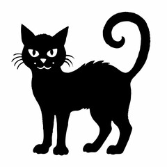 Obraz premium Halloween Cat Bundle Cut File, Cat Witch Svg, Clipart, Vector SVG 