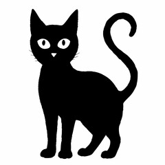 Fototapeta premium Halloween Cat Bundle Cut File, Cat Witch Svg, Clipart, Vector SVG 