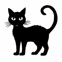 Obraz premium Halloween Cat Bundle Cut File, Cat Witch Svg, Clipart, Vector SVG 
